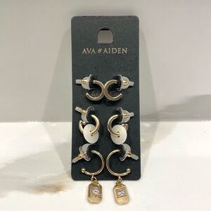 NEW Ava & Aiden Hoop Earrings Set